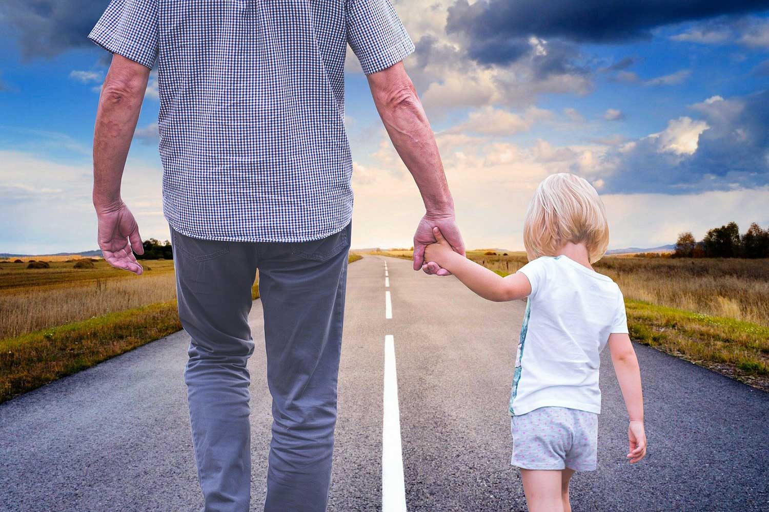 Father Daughter Take a Walk Day Holiday Smart