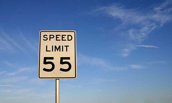 55 Speed Limit Sign