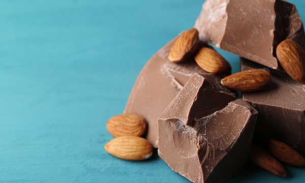 Chocolate and almonds
