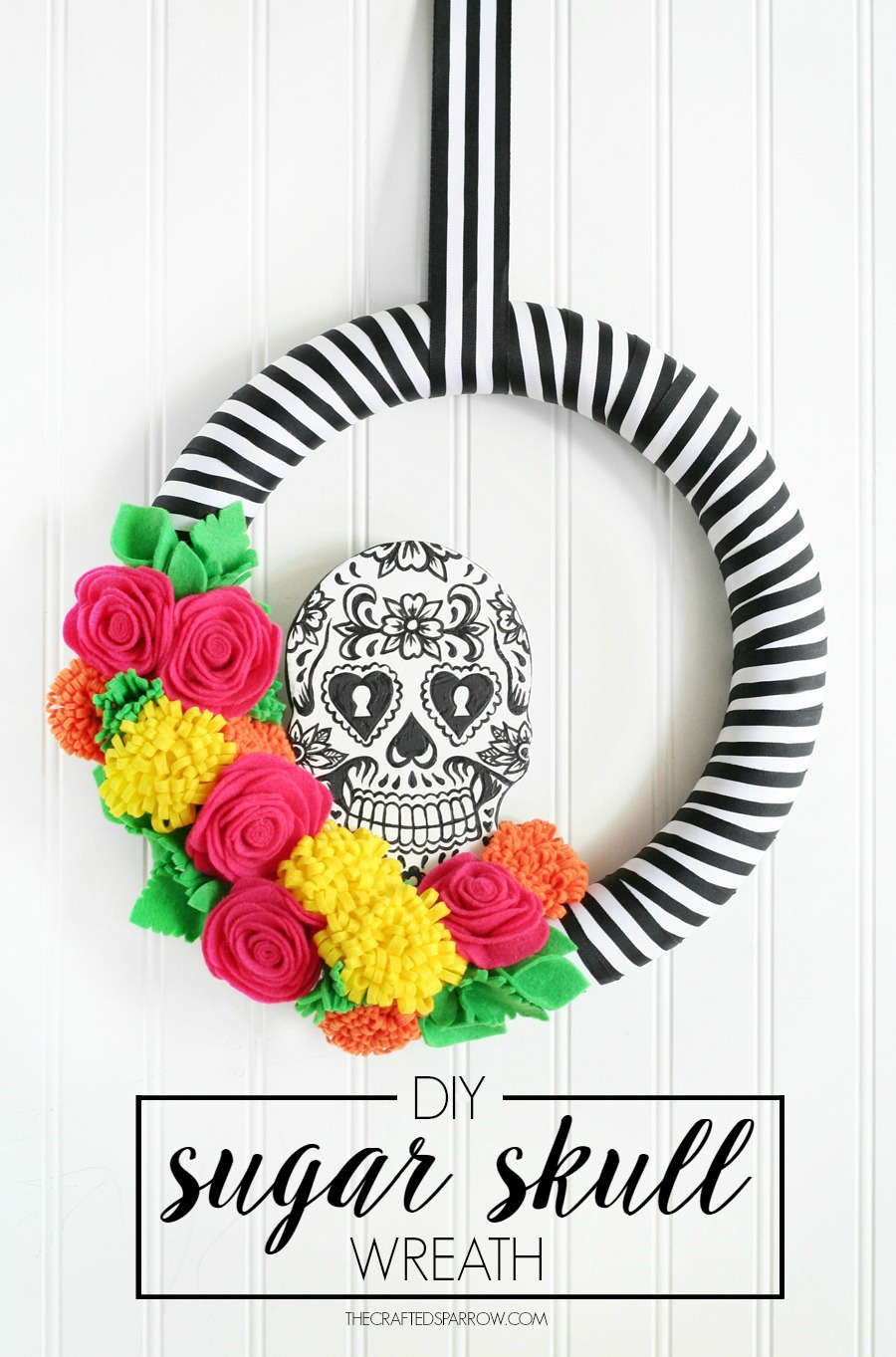 Sugar skull wreath