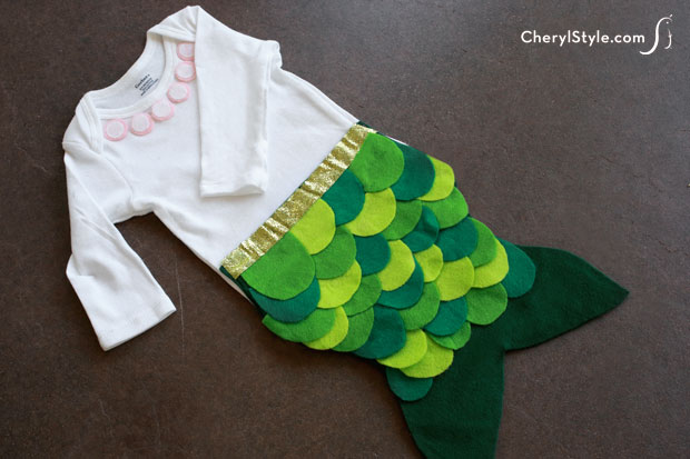 Mermaid baby costume