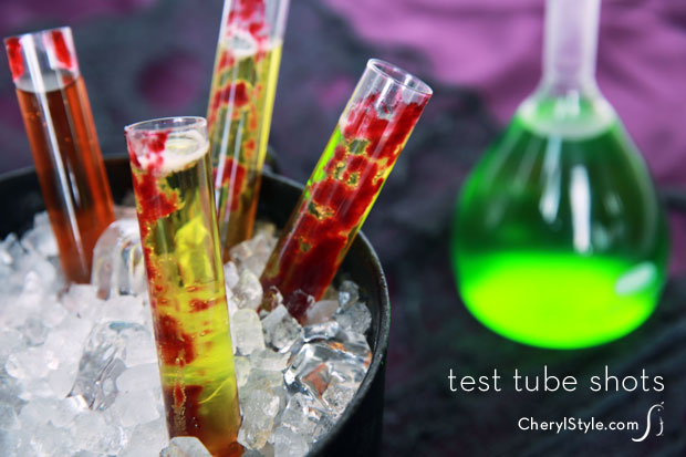 halloween test tube shots