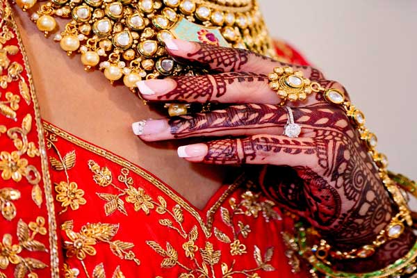 Karva Chauth mehndi and jewels