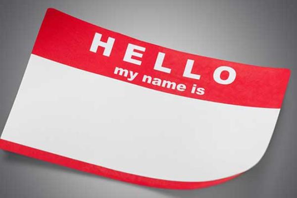 name tag