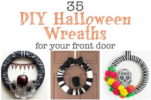 DIY Halloween wreaths