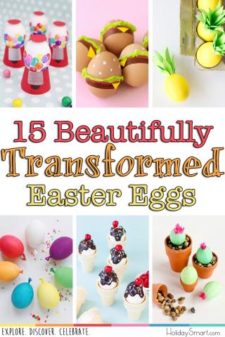 15 Beautifully Transformed Easter Eggs