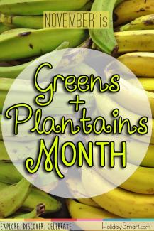 November is Greens and Plantains Month