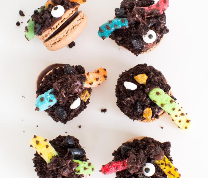 Dirt Worm Macarons