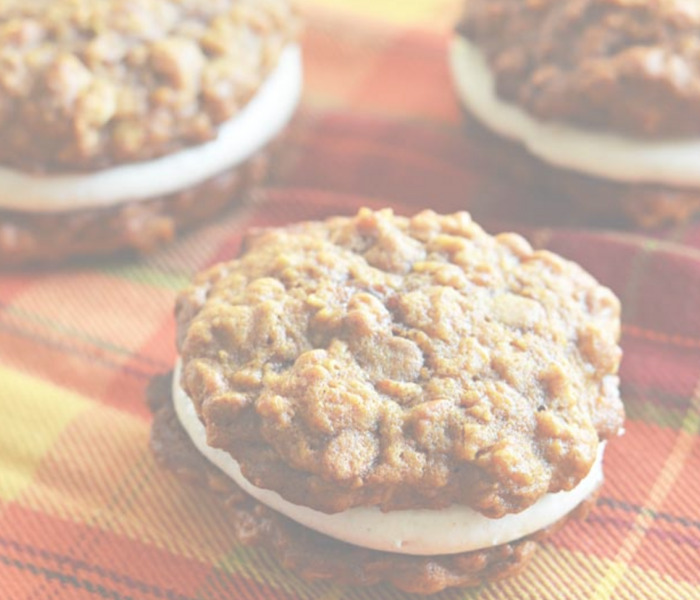 Pumpkin Apple Cider Oatmeal Cream Pies