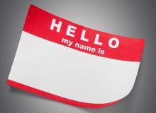name tag